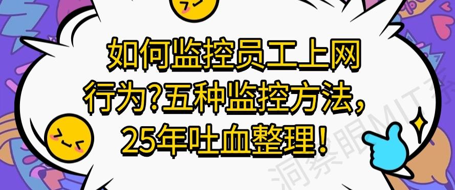 如何监控员工上网行为？五种监控方法，2025年精心整理！(图1)