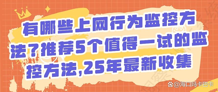 有哪些上网行为监控方法？推荐5个值得一试的监控方法，2025年最新(图1)