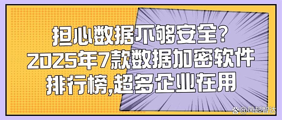 数据泄露风险高?2025精选7款数据加密软件,给你的文件上保险!(图1)