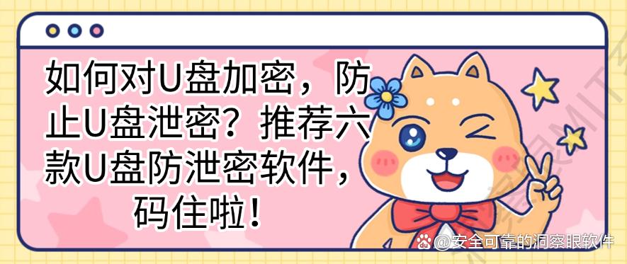 如何对U盘加密，防止U盘泄密？推荐六款U盘防泄密软件！(图1)